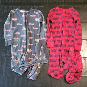 (2) Boys One Piece Pajamas